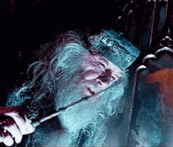 Albus Dumbledore Pointing Elder Wand GIF