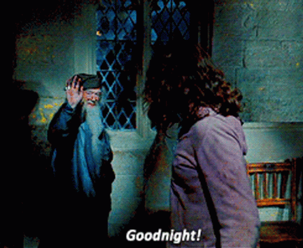 Albus Dumbledore Saying Goodnight GIF