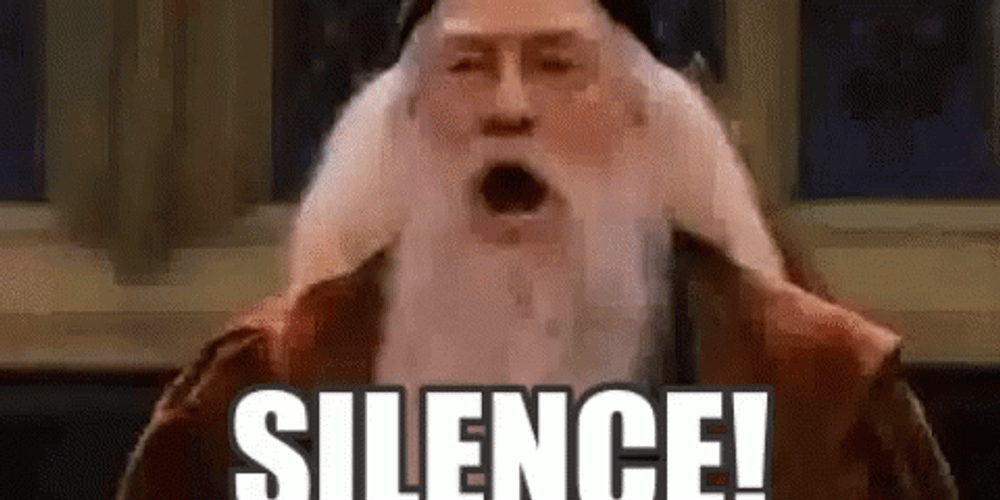 Albus Dumbledore Screaming Silence GIF