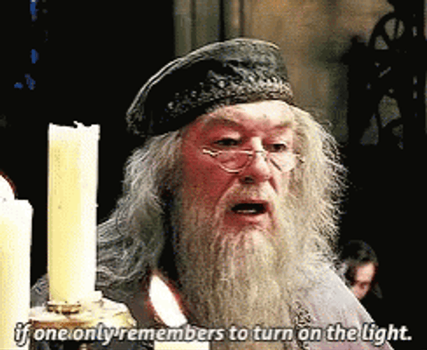 Albus Dumbledore Turn On The Light GIF