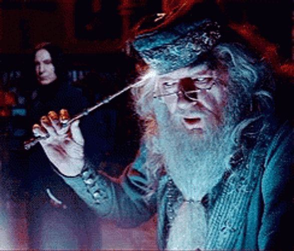 Albus Dumbledore Using Elder Wand GIF