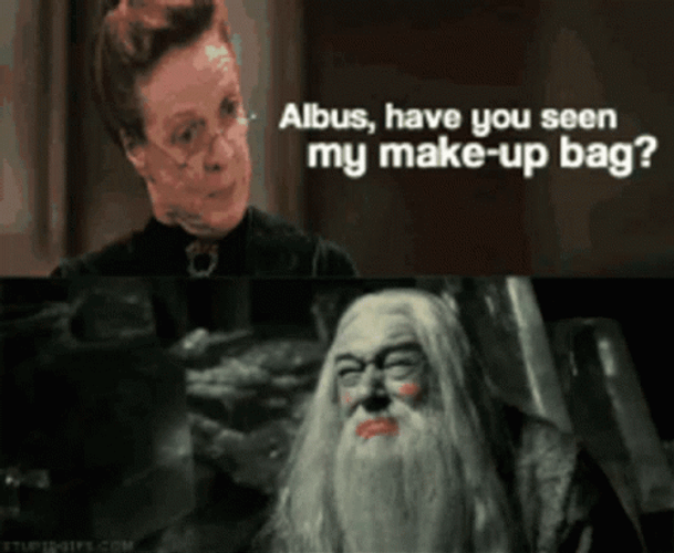 Albus Dumbledore Wearing Makeup GIF