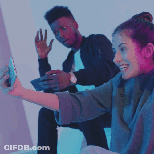 Alcatel Phone Happy Video Watching GIF