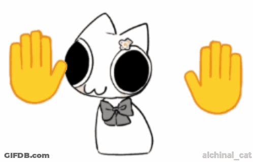 Alchinal Cat Drawing With Two Hands Behind GIF