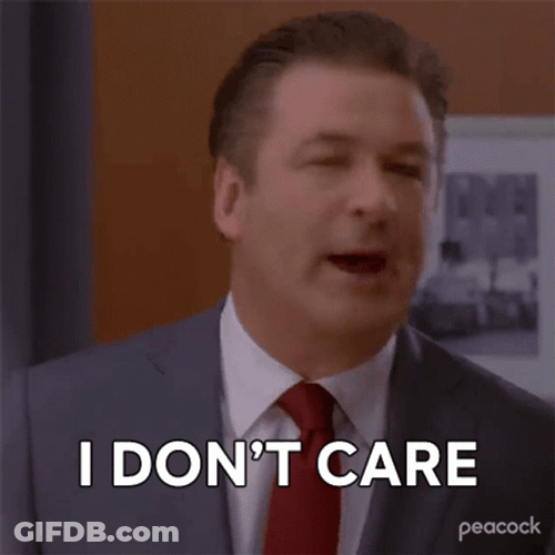 Alec Baldwin I Don't Care GIF