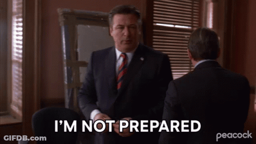 Alec Baldwin I'm Not Prepared GIF