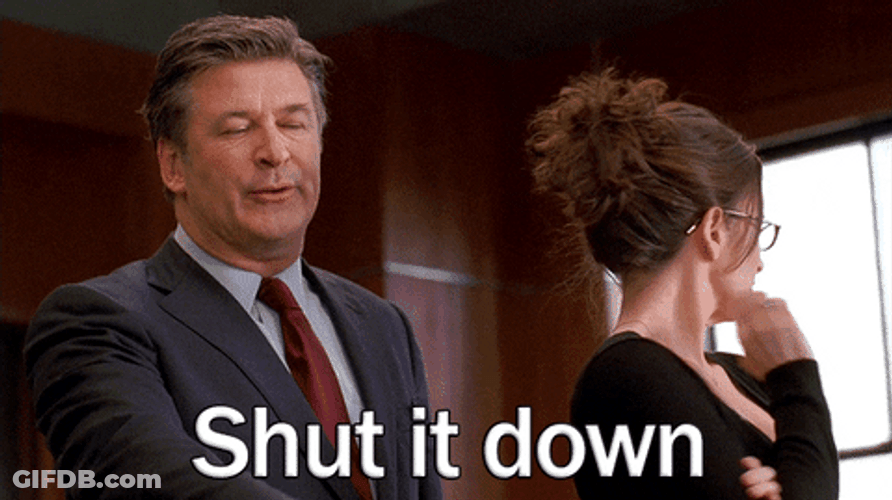 Alec Baldwin Shut It Down GIF