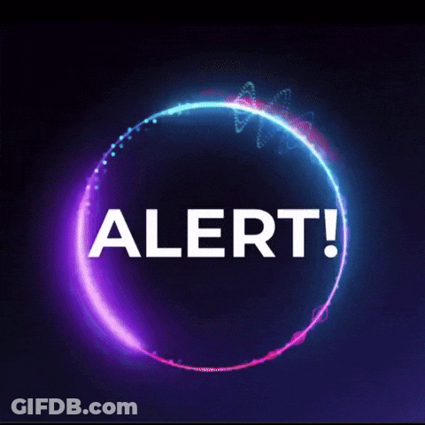 Alert In Purple Circle GIF
