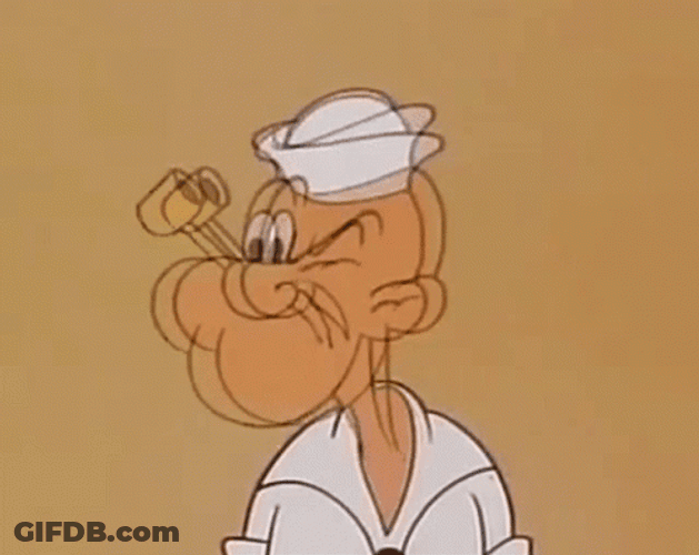 Alert Popeye Looking GIF