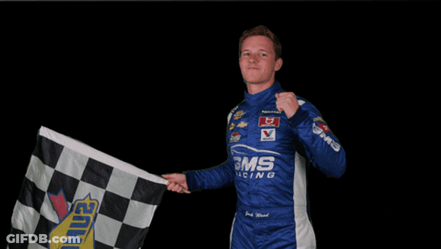 Alex Bowman No To Finish Line GIF