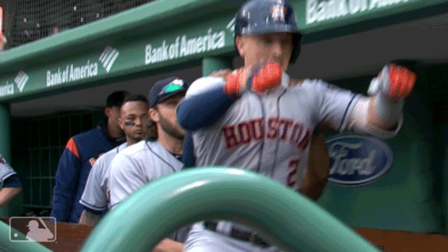 Alex Bregman Astros Team Train Dance GIF