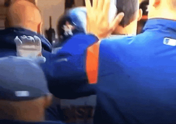 Alex Bregman Nervously Hugging GIF