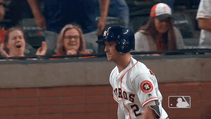 Alex Bregman Throwing Bat GIF