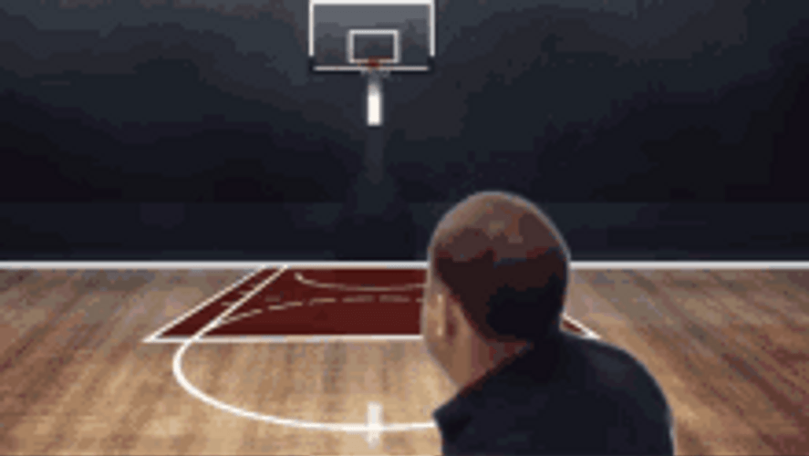 Alex Jones Running Towards Basketball Ring Animation GIF