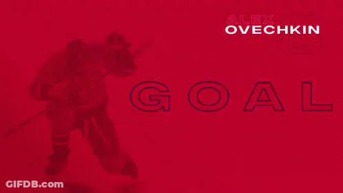 Alex Ovechkin Poster With Man's Face In Background GIF