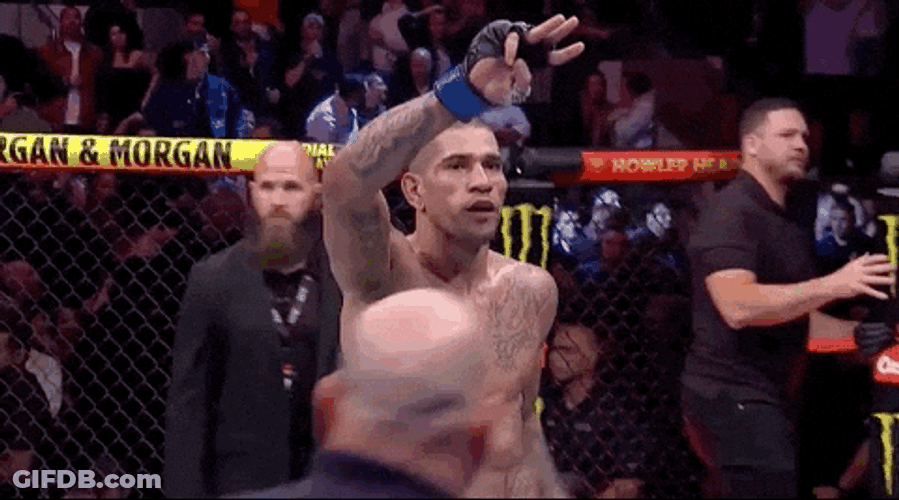 Alex Pereira Getting Lifted GIF