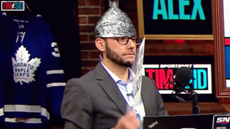 Alex Seixeiro Wearing Tin Foil Hat GIF
