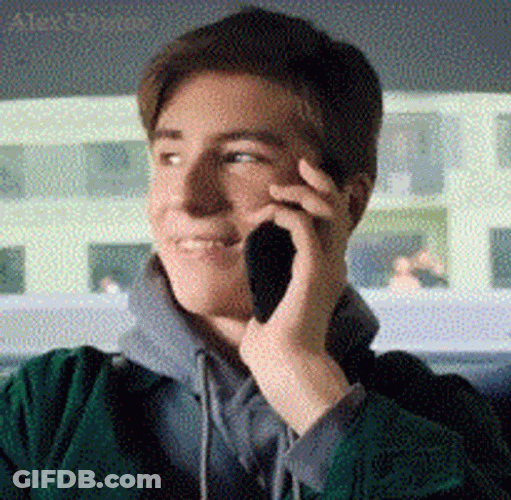 Alex Talking Happily On Best Smartphone GIF