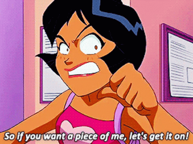 Alex Totally Spies Angry Let Them Fight GIF