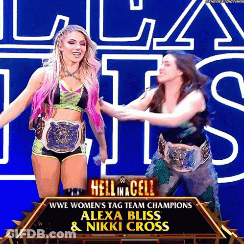 Alexa Bliss And Nikki Cross Are Wwe Tag Team Champions GIF