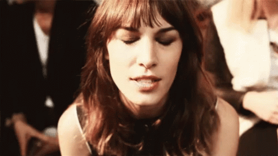 Alexa Chung Cringe GIF