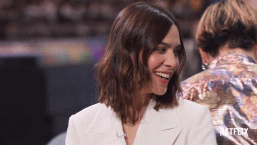 Alexa Chung Laughing GIF