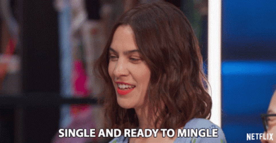 Alexa Chung Ready To Mingle GIF
