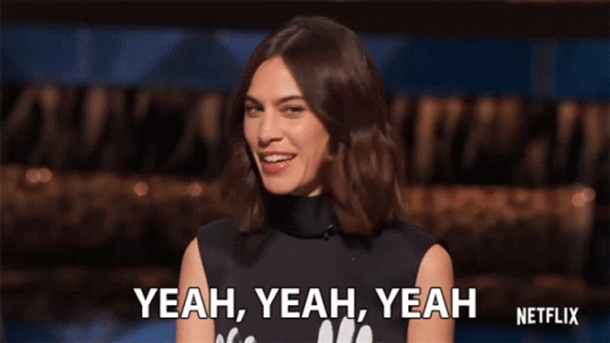 Alexa Chung Yeah GIF