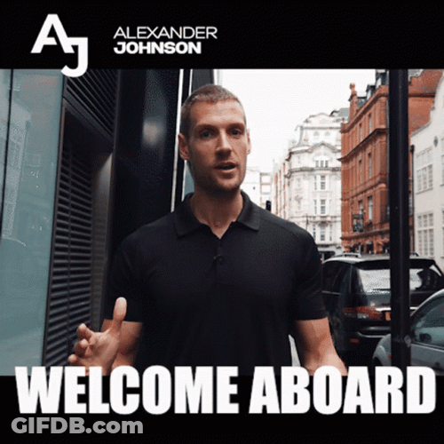 Alexander Johnson Welcome Aboard GIF