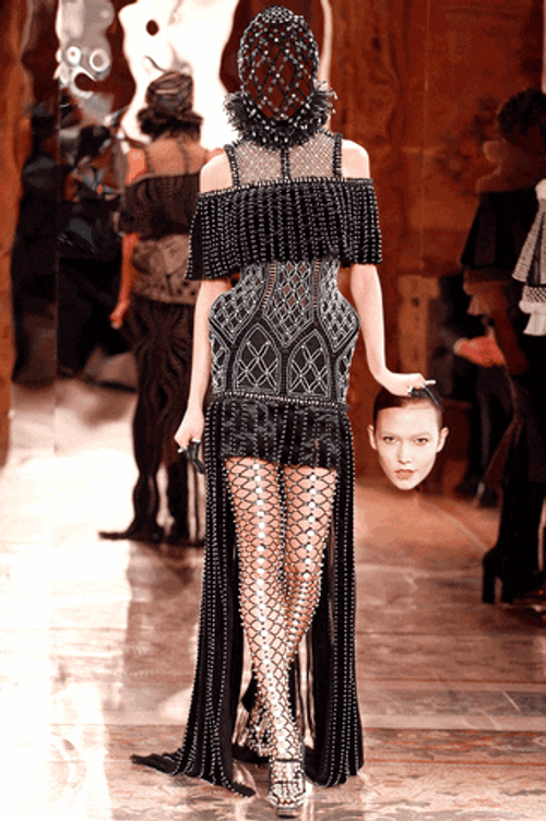 Alexander McQueen Head Cage 2013 GIF