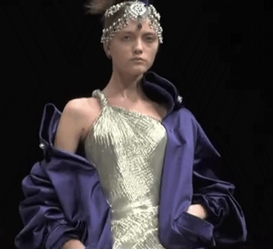 Alexander McQueen Vlada Roslyakova 2008 GIF