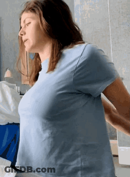 Alexandra Daddario Stretching GIF