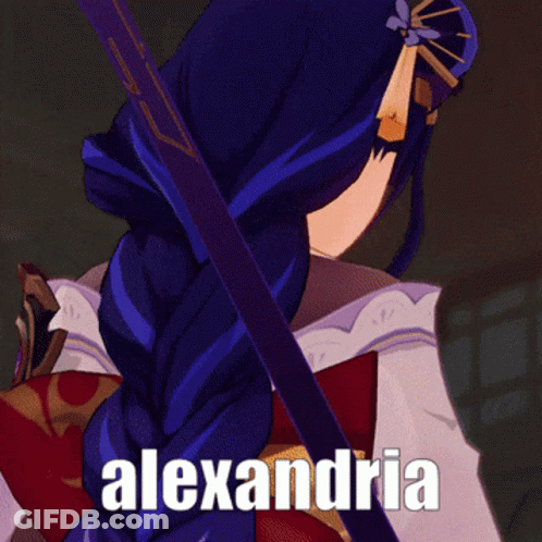 Alexandria Is The Name Of The Girl In The Picture GIF
