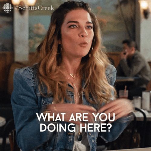 Alexis Rose Asks What Are You Doing There GIF