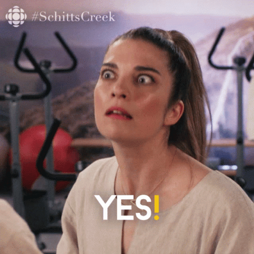 Alexis Rose Says Yes GIF