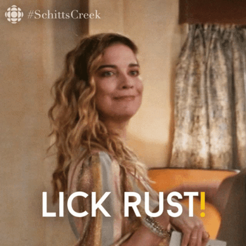 Alexis Rose Thank You Lick Rust GIF