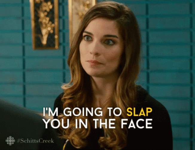 Alexis Rose Warning GIF