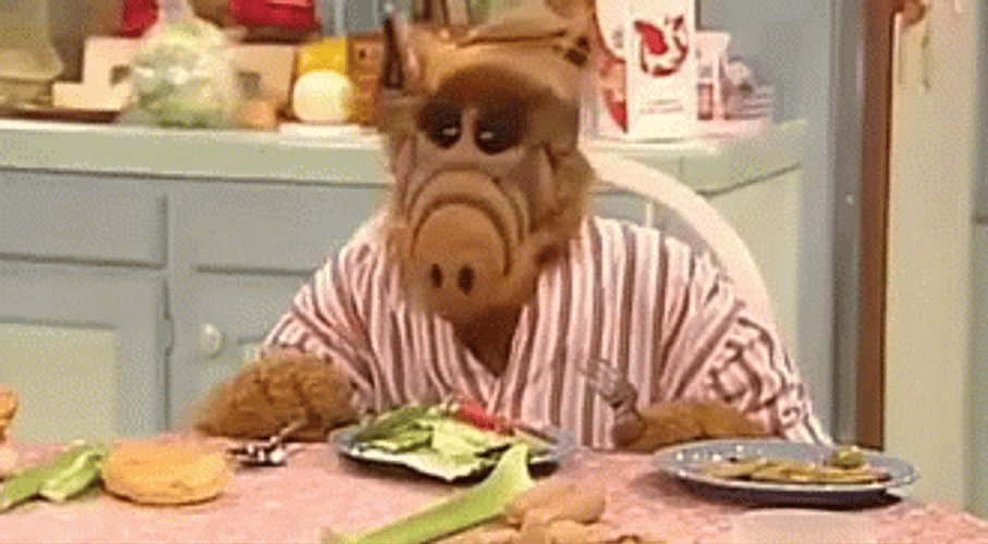 Alf Eating Lunch GIF