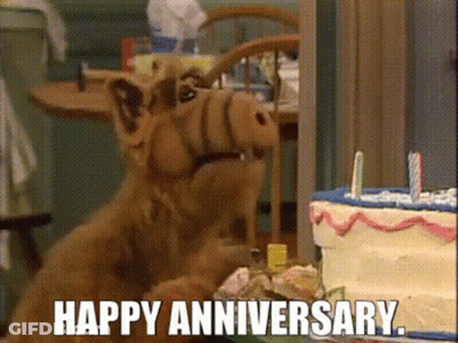 Alf Happy Work Anniversary Meme GIF