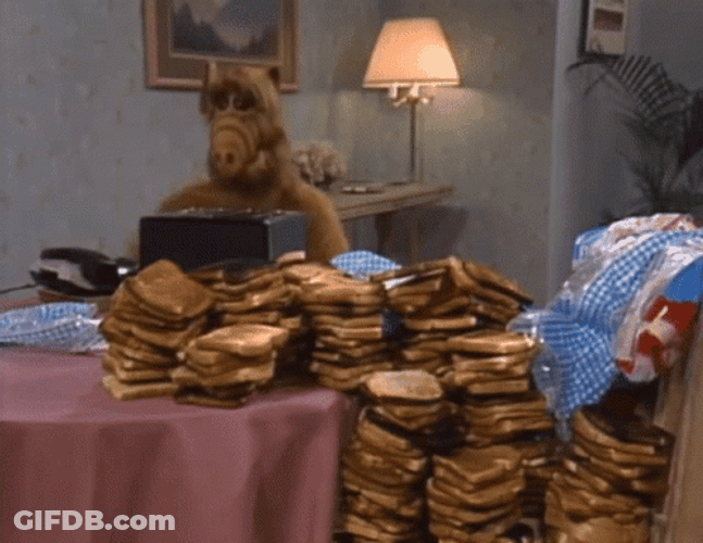 Alf Making Toast Bread GIF
