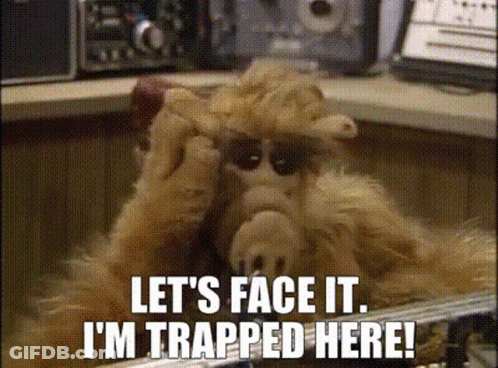 Alf Says Let 'S Face It I M Trapped Here GIF