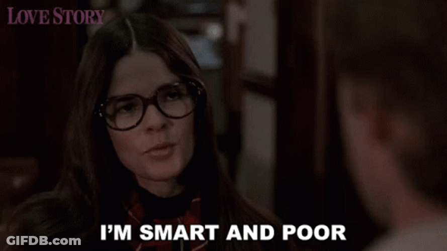 Ali McGraw I'm Smart And Poor GIF