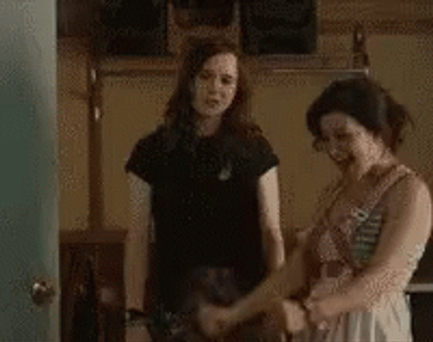 Alia Shawkat And Elliot Page Shaking GIF