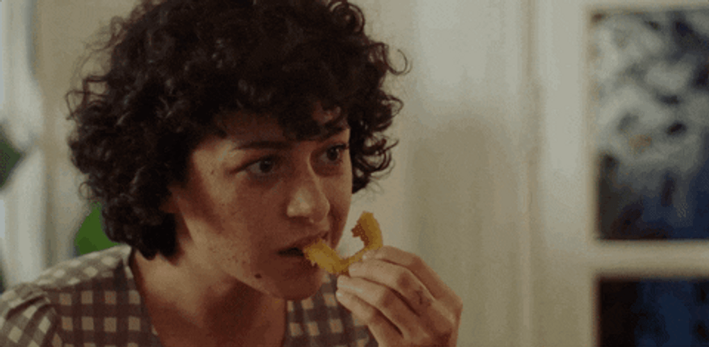 Alia Shawkat Eating Onion Ring GIF