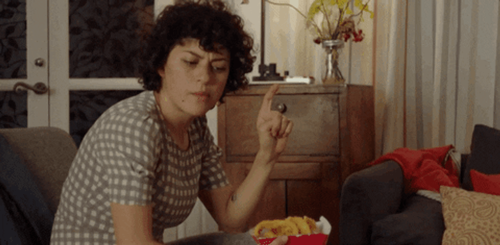 Alia Shawkat Pointing The Food GIF