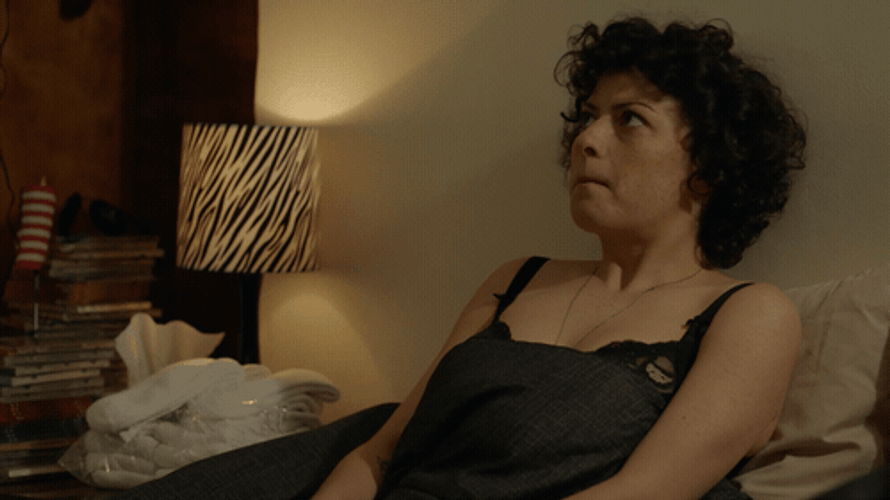 Alia Shawkat Touching Her Forehead GIF