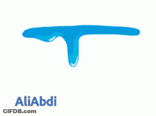 Aliabdi Logo With Water Drop GIF