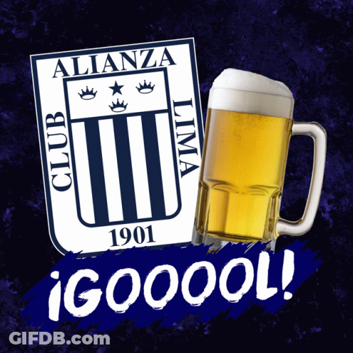 Alianza Lima Logo With Beer Mug GIF