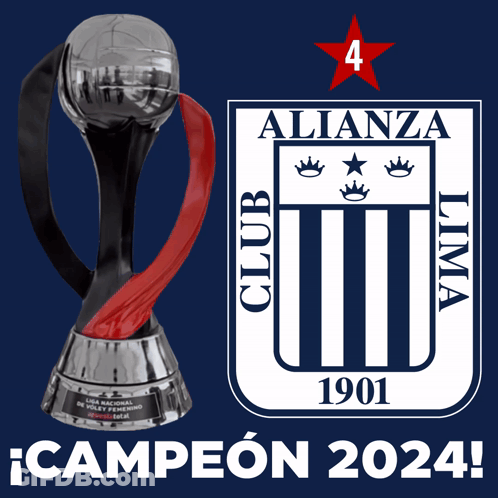 Alianza Lima Logo With Silver Trophy GIF
