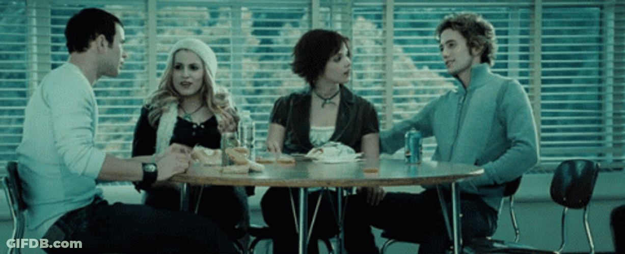 Alice Cullen Eating With Vampires Scene GIF
